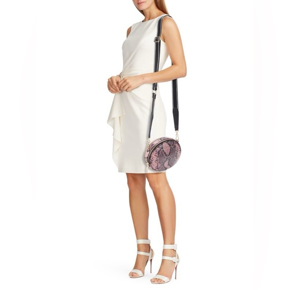 NWT! $295 MSRP Marc Jacobs Dusty Pink Snakeskin-Embossed Leather Crossbody Bag - Picture 4 of 10